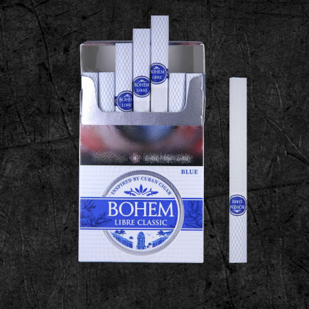 Сигариллы Бохем Либре Классик Блю Кинг Сайз (Bohem Libre Classic Blue King Size) Сигариллы классические крепостью 6 мг , формата Кинг Сайз