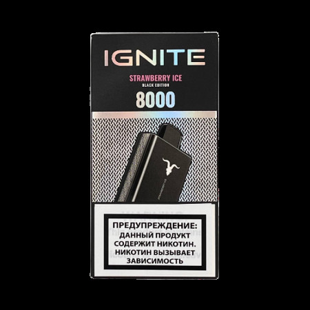 Электронная сигарета IGNITE V80 8000 затяжек Клубника лёд